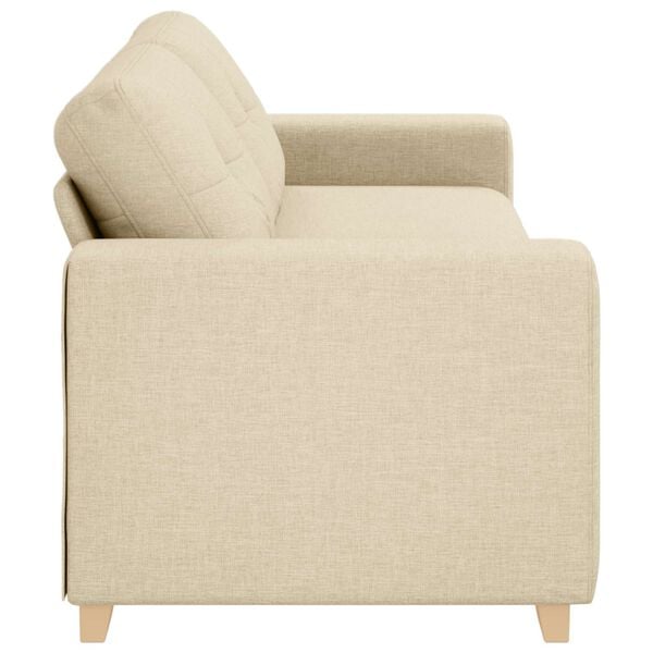 vidaXL Sofa Cream 221 x 80 x 80 cm Fabric