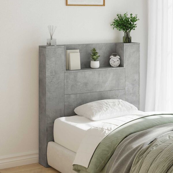 vidaXL Headboard Concrete Grey 100 x 16.5 x 103.5 cm Engineered Wood