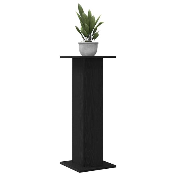 vidaXL Plant Stand 2 pcs Black Oak 30 x 30 x 80 cm Engineered wood