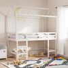 vidaXL Loft Bed with Ladder and Roof without Mattress White 90x200 cm
