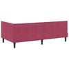 vidaXL Corner Bed Frame with Headboard Wine Red 80 cm x 200 cm Velvet