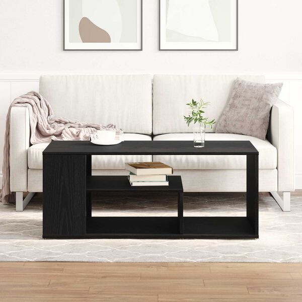vidaXL Coffee Table Black Oak 100 x 50 x 40 cm Engineered Wood