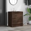 vidaXL Shoe Cabinet Brown Oak 60x42x69 cm Engineered Wood