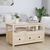vidaXL Coffee Table 102x49x55 cm Solid Wood Pine