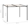 vidaXL Gazebo with Retractable Roof 300x300x233 cm Cream