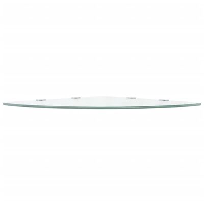 vidaXL Corner Shelf with Chrome Supports Glass Clear 45x45 cm