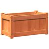 vidaXL Garden Planter Wax Brown 60x31x31 cm Solid Wood Pine