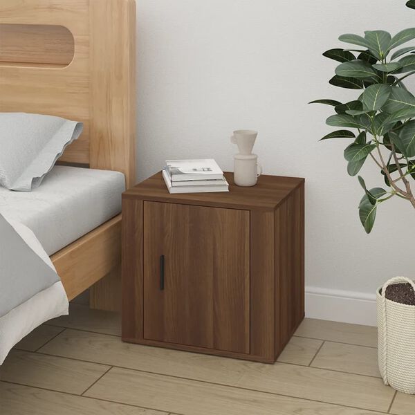 vidaXL Bedside Cabinet Brown Oak 50x39x47 cm