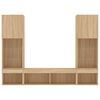 vidaXL 5 Piece TV Wall Units with LED Sonoma Oak Engineered Wood
