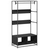 vidaXL Wardrobe Black 90x50x180 cm Engineered Wood