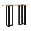 vidaXL Bar Table Legs T-Shaped 2 pcs Black 50x35x(110-111) cm Steel