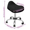vidaXL Salon Spa Stool with Cushion Black 50 x 50 x (58.5-74.5) cm