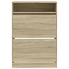 vidaXL Shoe Cabinet with 2 Flip-Drawers Sonoma Oak 80x34x116 cm