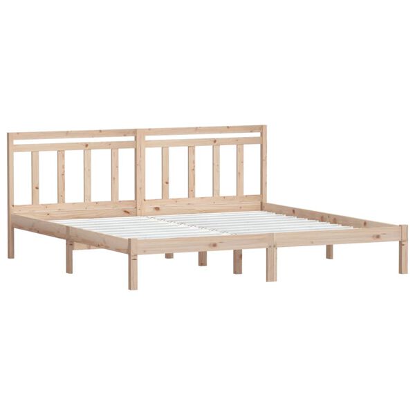 vidaXL Bed Frame without Mattress Solid Wood 160x200 cm (810027+814104)