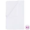 vidaXL Mattress Protectors Waterproof 2 pcs Cotton 160x200 cm White
