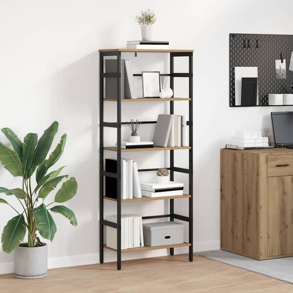 vidaXL Bookshelf Artisan Oak 60 x 29.5 x 149 cm Engineered Wood