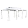 vidaXL Gazebo with Curtains 600x298x270 cm White 180g/m&sup2;