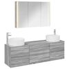 vidaXL Bathroom Furniture Set 4 pcs Grey Sonoma