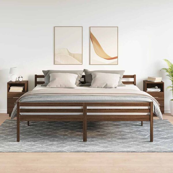 vidaXL Bedside Cabinets 2 pcs with 2 Drawers Brown Oak 36x36x68 cm