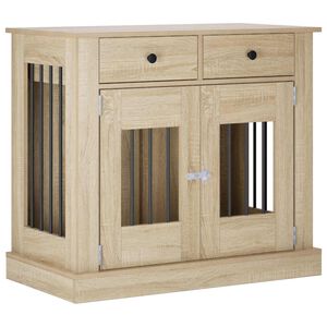 vidaXL Dog Crate Furniture Sonoma Oak 90 x 47.5 x 80 cm