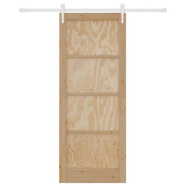 vidaXL Sliding Door ORKDAL Brown 83 x 211 cm Solid Pine Wood