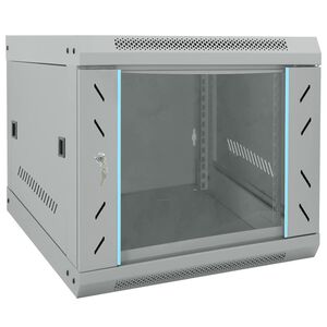vidaXL Network Cabinet with Storage Grey 53 x 60 x 45 cm Steel