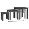 vidaXL Nesting Tables 3 pcs Grey Solid Wood Pine