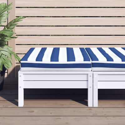 vidaXL Pallet Cushion Blue&White Stripe 60x60x8 cm Oxford Fabric