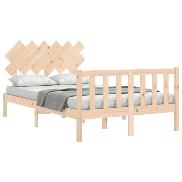 vidaXL Bed Frame without Mattress Double Solid Wood Pine