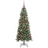 vidaXL Artificial Christmas Tree with 300 LEDs with Stand Green 180 cm