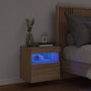 vidaXL TV Wall Cabinet with LED Lights Sonoma Oak 40x30x40 cm
