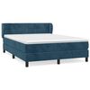 vidaXL Box Spring Bed with Mattress Dark Blue 140x200 cm Velvet