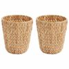 vidaXL Waste Paper Bins 2 pcs Water Hyacinth 26 x 26 x 29 cm Natural
