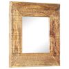 vidaXL Hand-Carved Mirror 50x50x2.5 cm Solid Mango Wood