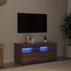 vidaXL TV Cabinet with LED Lights Brown Oak 90x35x40 cm