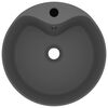 vidaXL Luxury Wash Basin with Overflow Matt Dark Grey 36x13 cm Ceramic