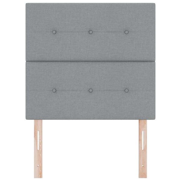 vidaXL Headboard with Headboard Light Grey 80 cm Faux Leather