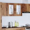 vidaXL Kitchen Wall Cabinet with Glass Door Kalmar Old Wood Engineered Wood