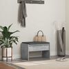 vidaXL Hall Bench with Cushion Concrete Grey 63 x 38 x 40 cm