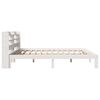 vidaXL Bed Frame with Headboard without Mattress White 200x200 cm