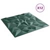 vidaXL Wall Panels 12 pcs Amethyst Green 50 x 50 cm XPS Foam