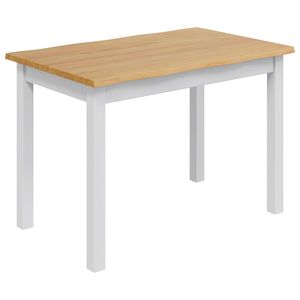 VidaXL Dining Table EKAI White 112 x 70 x 76.5 cm Solid Pine Wood