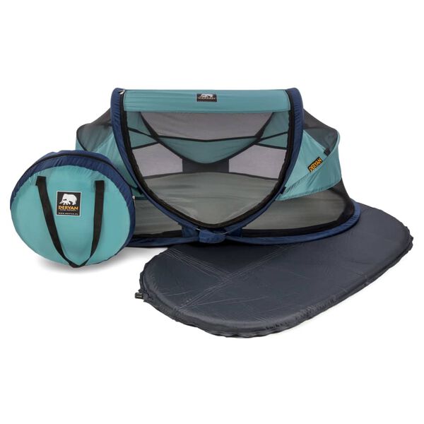 DERYAN Pop-up Baby Travel Cot with Mosquito Net Luxe Ocean Blue