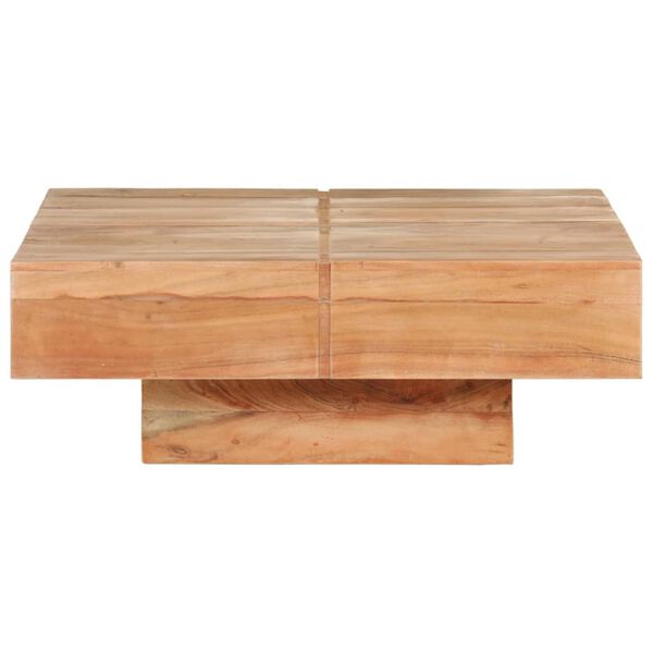 vidaXL Coffee Table 80x80x28 cm Solid Acacia Wood