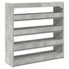 vidaXL Shoe Rack Concrete Grey 80x25x81 cm Engineered Wood