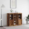 vidaXL LED Sideboard Old Wood 123 x 37 x 100 cm Engineered Wood