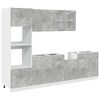 vidaXL 7 Piece Kitchen Cabinet Set "Lyon" Concrete Grey Engineered Wood