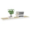 vidaXL Floating Wall Shelf Oak and White 120x23.5x3.8 cm MDF
