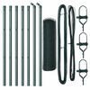 vidaXL Fence Post Green 10 x 0.8 m (25 mm mesh) Steel and PVC