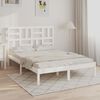 vidaXL Bed Frame without Mattress White Solid Wood 120x190 cm Small Double
